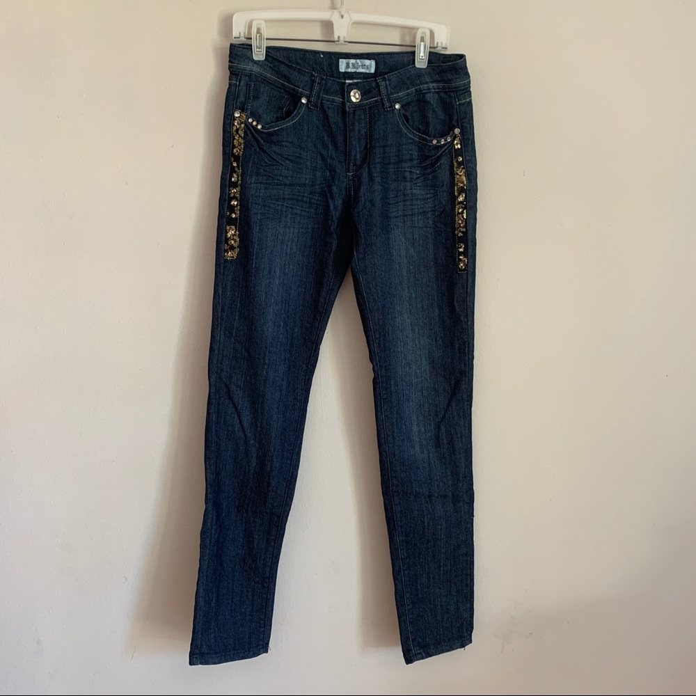 B B Jeans Embellished Detail Denim Jeans